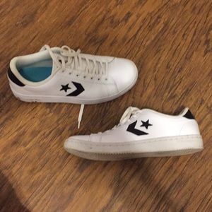 White one star converse leather